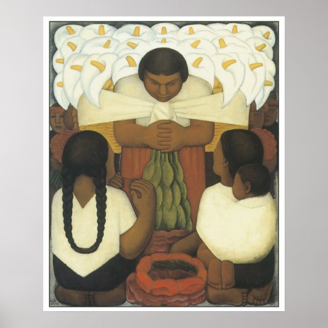Flower Day, Diego Rivera Poster (Front)