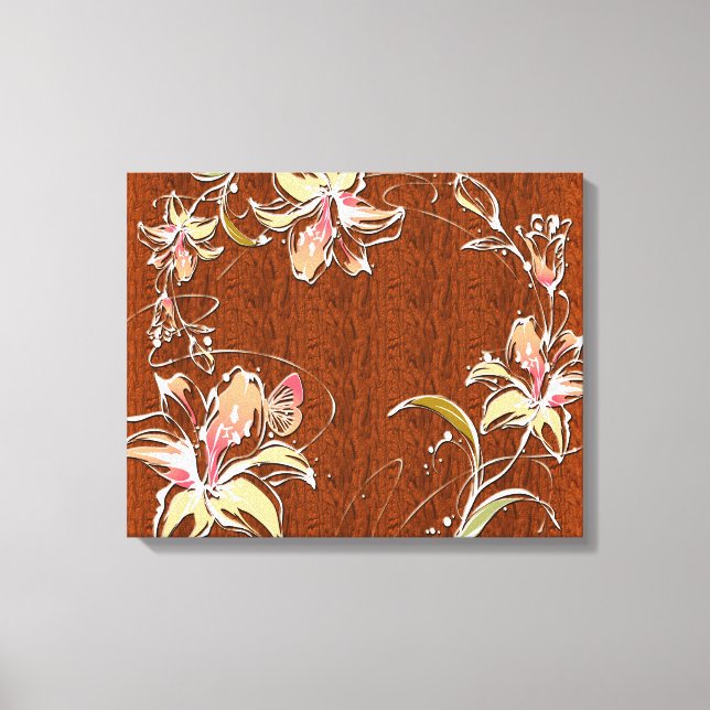 Flower Decor 10 Wrapped Canvas (Front)