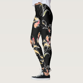 Flower Decor 10A Leggings