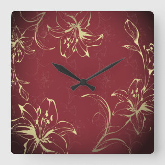Flower Decor 11 Wall Clocks & Numeral Options