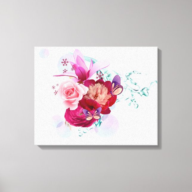 Flower Decor 12 Wrapped Canvas (Front)