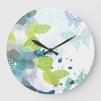 Flower Decor 18 Wall Clocks & Numeral Options