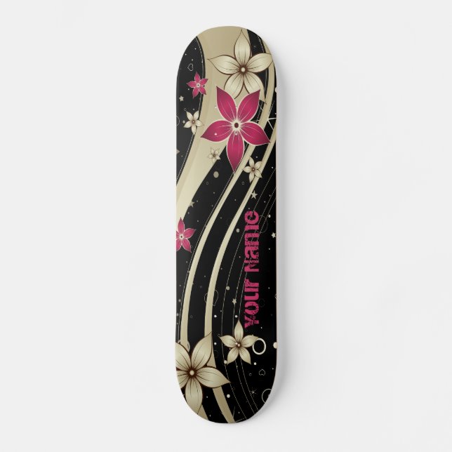 Flower Decor 19 Skateboard (Front)