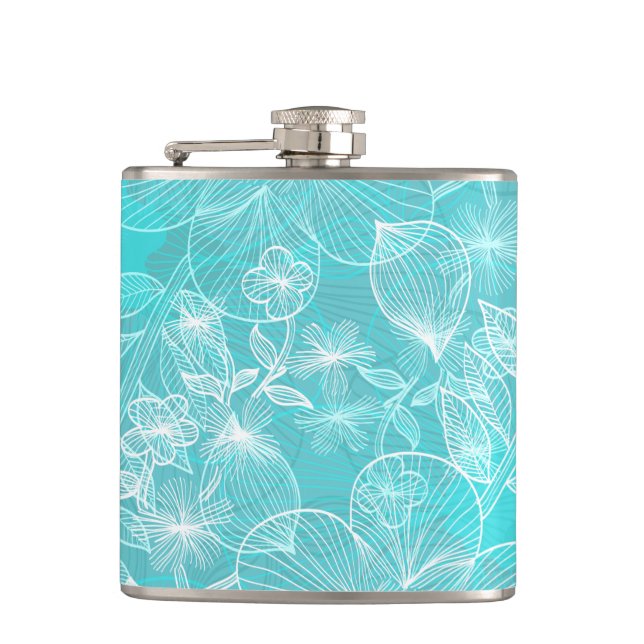 Flower Decor 25 Wrapped Flask Options (Front)