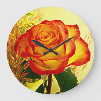 Flower Decor 32 Wall Clocks & Numeral Options