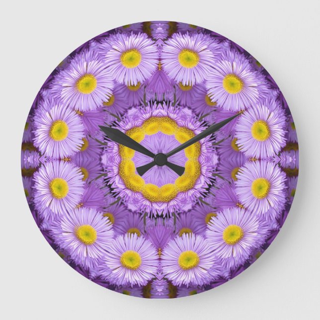 Flower Decor 51 Wall Clocks & Numeral Options (Front)