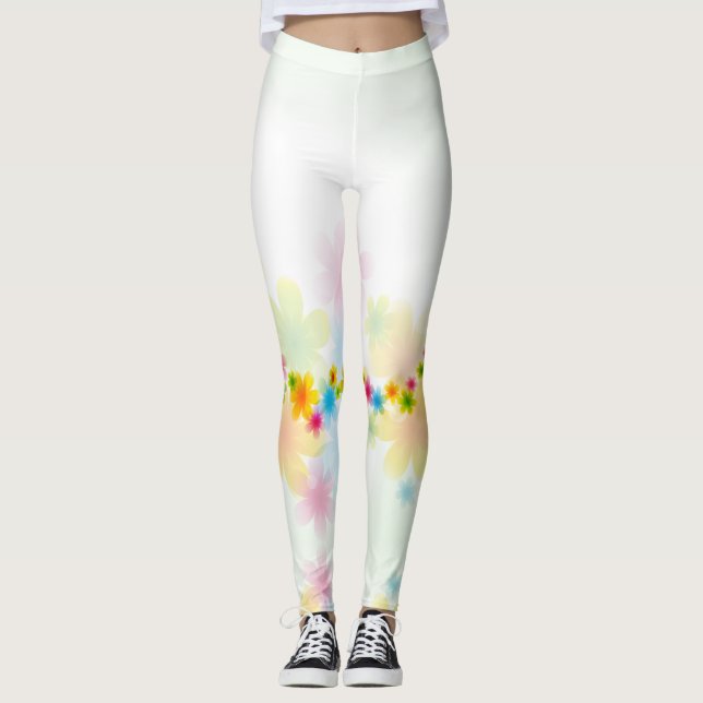 Flower Decor 54 Leggings (Front)
