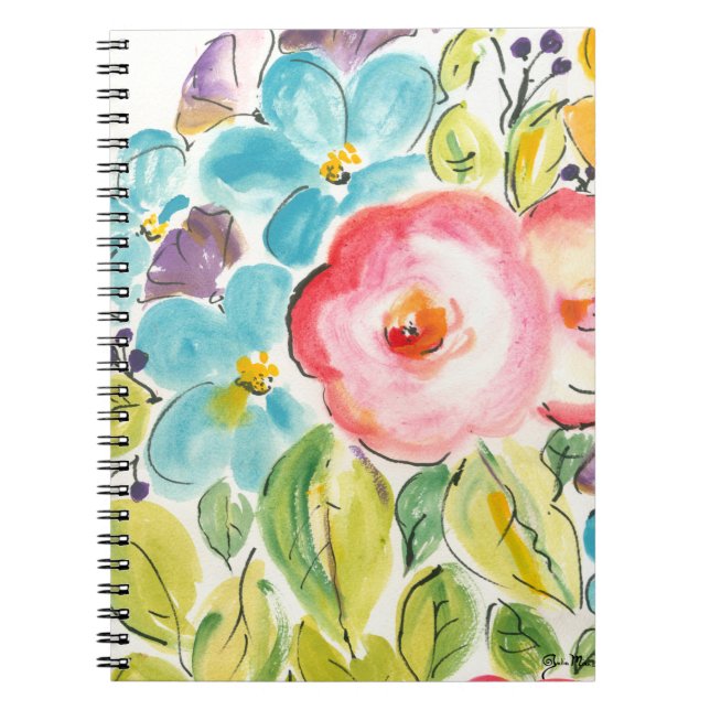 Flower Delight II Spiral Notebook (Front)