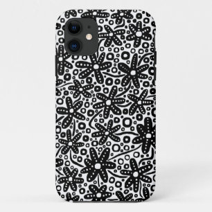 Flower Design - Black on White.pdf Case-Mate iPhone Case