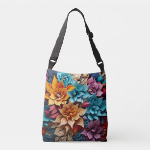Flower design crossbody bag
