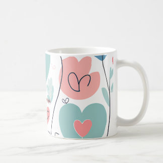 Flower design cup for a cheerful soul