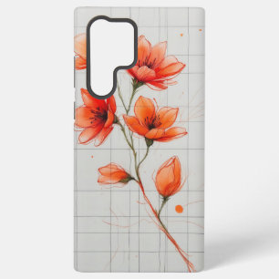 Flower Design – Elegant Orange Blossom Samsung Galaxy Case