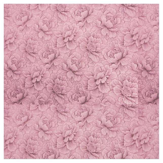 Flower design for Custom Combed Cotton Fabric (Close Up)