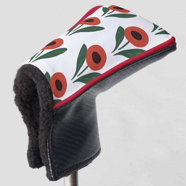 Flower Design Golf Putter Cover (3/4 Front)