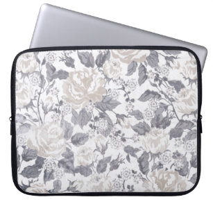 Flower Design Neoprene Laptop Sleeve 15 inch
