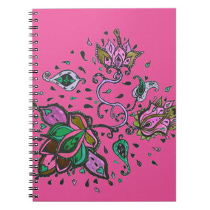 Flower design notebook