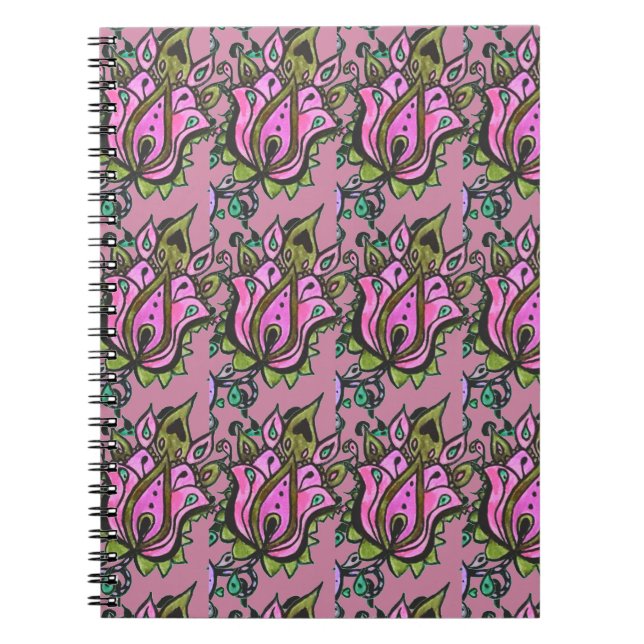 Flower design notebook (Front)