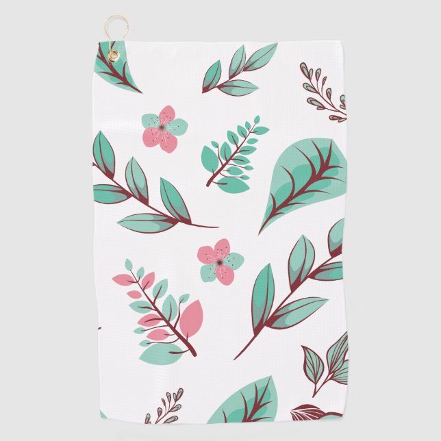 Flower Design Series 2 Golf Towel (Front)
