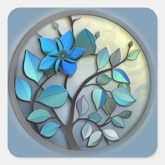 Flower design sticker (Front)