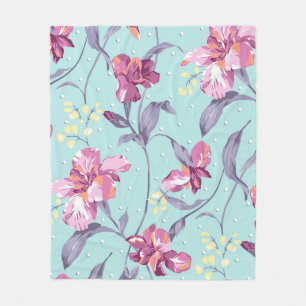 flower design textile illustrationart,background,d fleece blanket