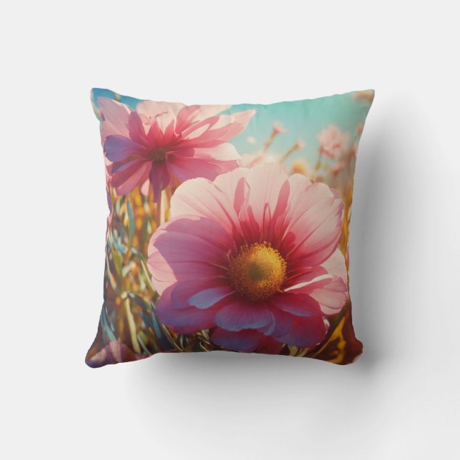 Flower design throw pillows (Back)
