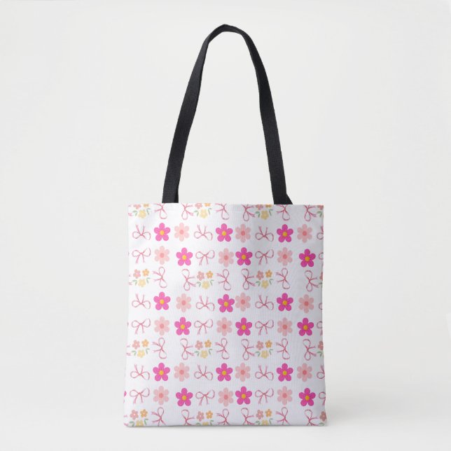 Flower design  tote bag (Front)