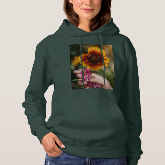 Flower design women's hoodies  (Front)