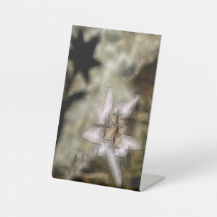 flower digital effect of style "impression"  pedestal sign