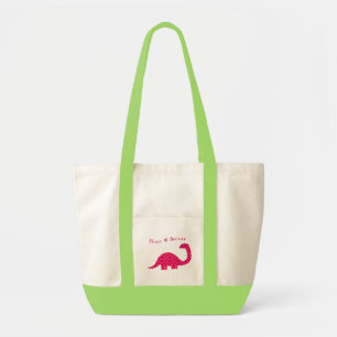 Flower Dinosaur Accent Bag