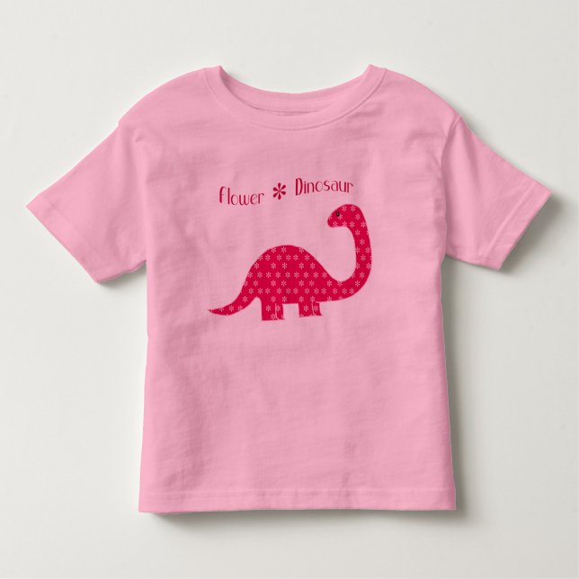 Flower Dinosaur Toddler T-shirt (Front)