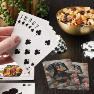 Flower Dog Breed Portraits 10 Playing Cards