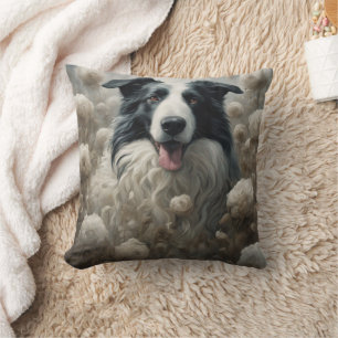 Flower Dog Breed Portraits 12 Cushion