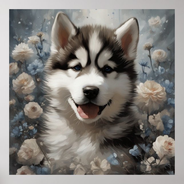 Flower Dog Breed Portraits 7 Poster (Front)