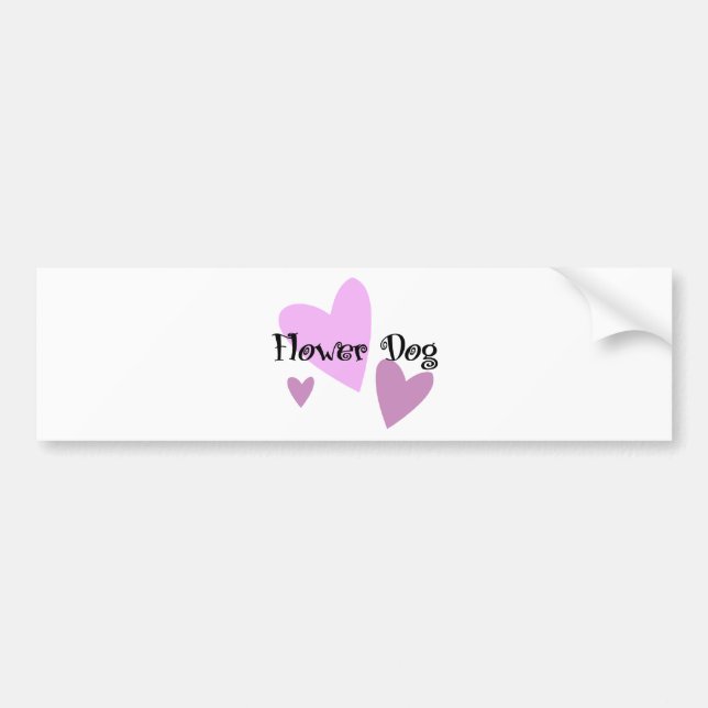 Flower Dog Bumper Sticker (Front)
