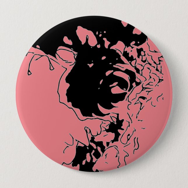 Flower Doodle 10 Cm Round Badge (Front)