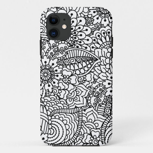 Flower Doodle Case-Mate iPhone Case (Back)