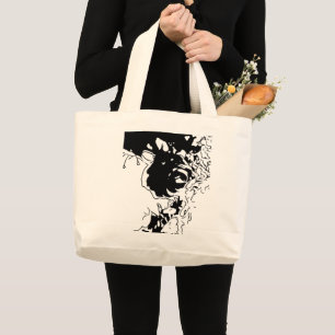 Flower Doodle Large Tote Bag