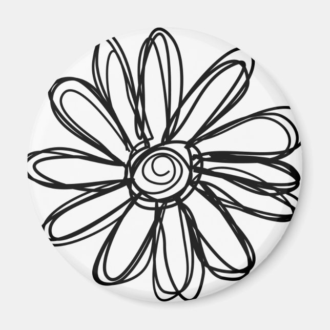 Flower Doodle Magnet (Front)