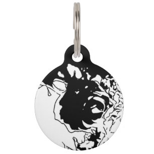 Flower Doodle Pet Tag
