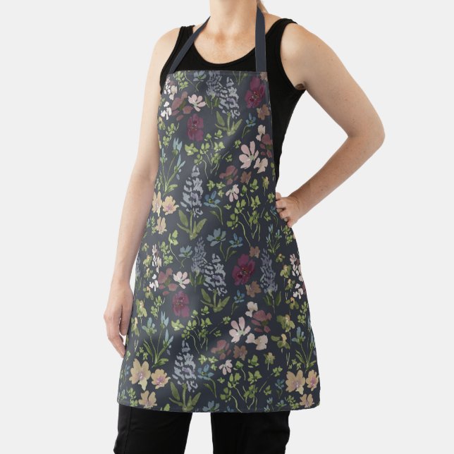Flower Doodles All-Over Print Apron (Insitu)