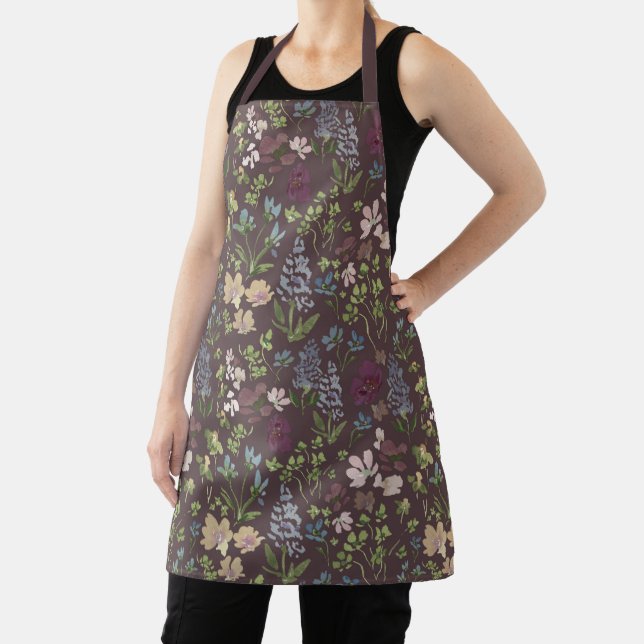 Flower Doodles All-Over Print Apron (Insitu)