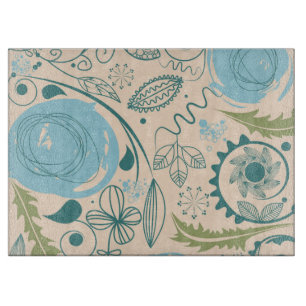 Flower Doodles Cutting Board