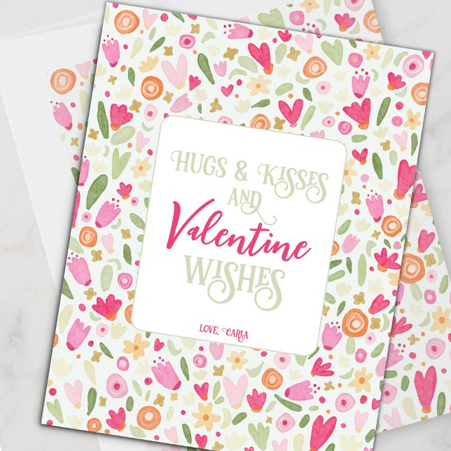 Flower Doodles Valentine's Day Holiday Card (Creator Uploaded)