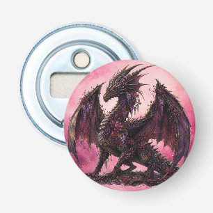Flower Dragon Botanical Fantasy Dragon Bottle Opener