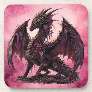 Flower Dragon | Botanical Fantasy Dragon Coaster