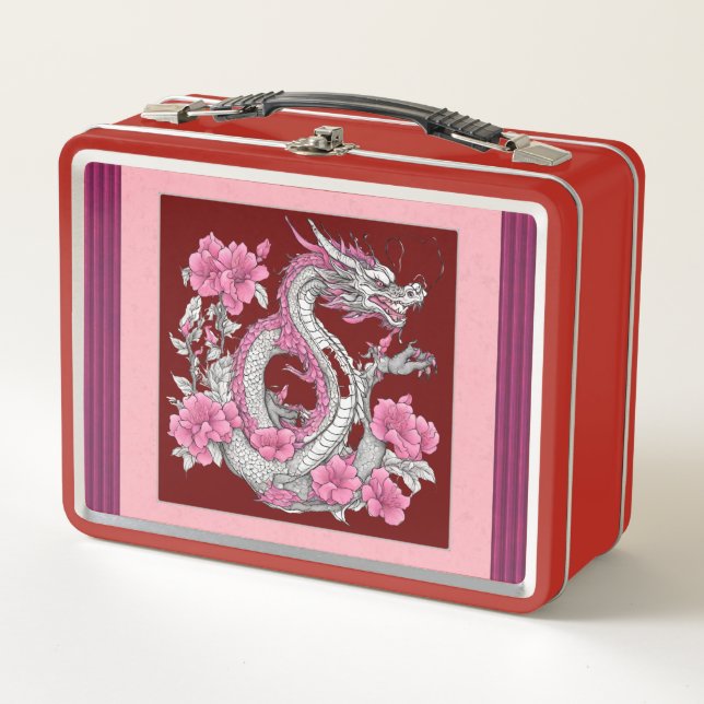Flower Dragon Lunch Box (Front)