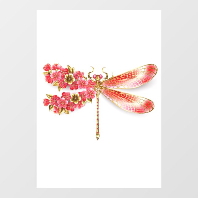 Flower dragonfly with jewellery sakura (Sheet)