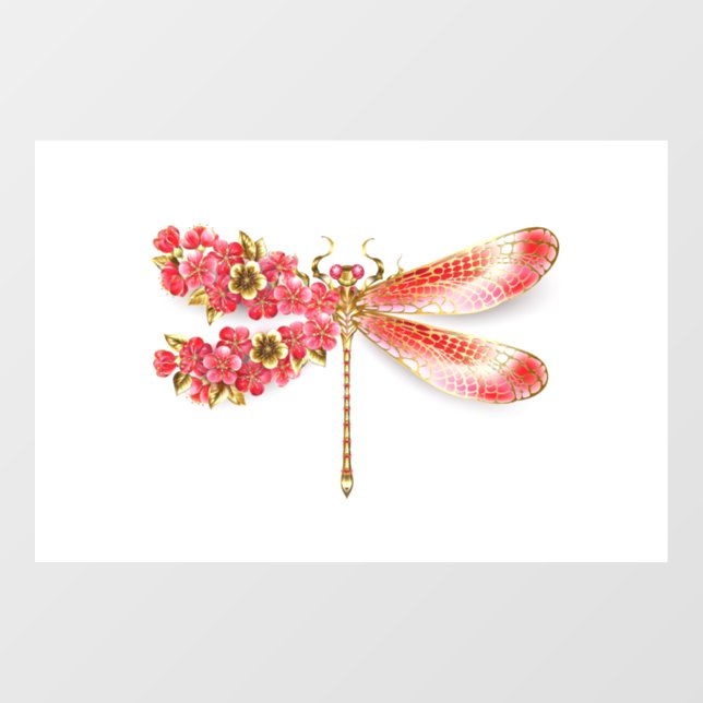 Flower dragonfly with jewellery sakura (Sheet)