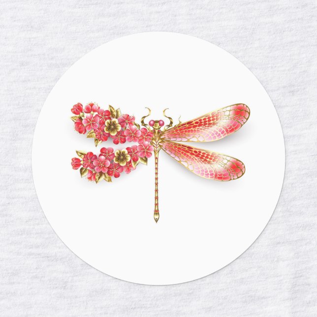 Flower dragonfly with jewellery sakura (Design 1)