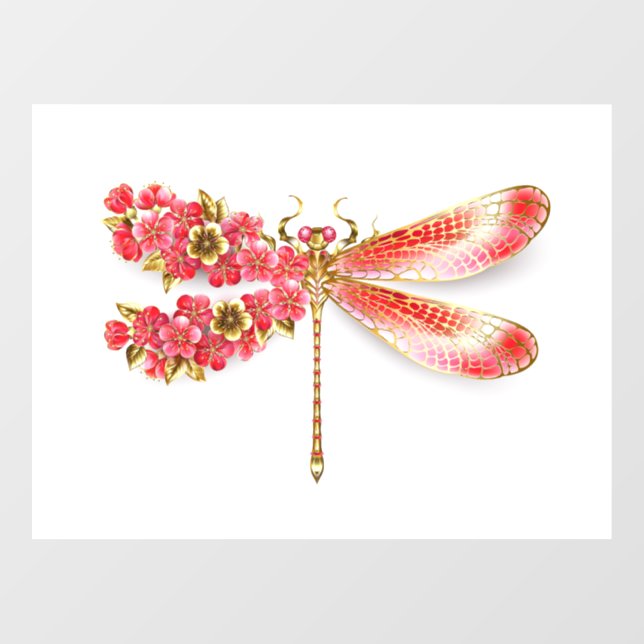Flower dragonfly with jewellery sakura (Sheet)